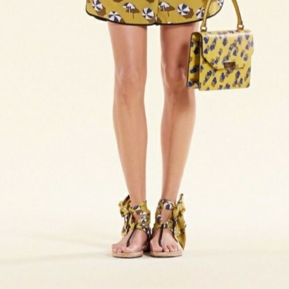 ๐ GUCCI ESPADRILLE SATIN SANDALS ๐ - Picture 3 of 12